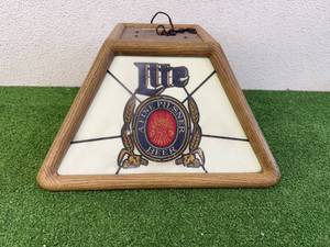 lot 140 image: 4 Sided Miller Lite Hanging Light