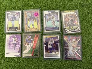 lot 111 image: Football Cards - Justin Jefferson, Jordan Addison, Mac Jones, Justin Herbert