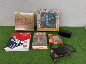 lot 115 image: Mixed Lot -Books, Game, Flask, Handbag