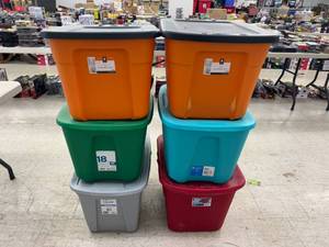 lot 119 image: 6 Totes with Lids
