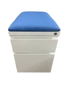 lot 26 image: MSRP $1500&nbspHIGH QUALITY HERMAN MILLER Mobile Pedestal Combination Pillow Top Seating 2-Drawer Filing Cabinet&nbspSupports Collaboration in Open Spaces, Flexible Space Saving Tucks Under Desk&nbspLocking No Key - Great Condition