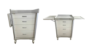 MSRP $4000 High Quality Innerspace Rolling Medical Storage Supply Cart with Flexible Tuckaway Tray Wings - Easy Mobility, Great Amount of Storage - Great Condition!