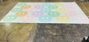 lot 221 image: Pastel Rainbow Smileys Rug 230X365cm