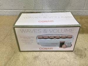 lot 412 image: Conair Big Curls and Waves Jumbo Ceramic Hot Rollers with Bonus Super Clips Included CHV12XN