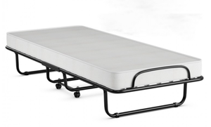 lot 62 image: Rollaway Folding Bed with Memory Foam Mattress and Sturdy Metal Frame