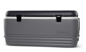 lot 98 image: Igloo Polar 120 Qt Hard-Sided Cooler with Threaded Drain Plug, Gray