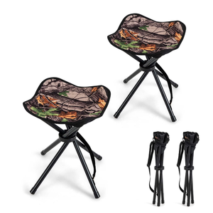 lot 130 image: Costway 2 Pack Folding Hunting Stool Lightweight Foldable Outdoor Stool Seat