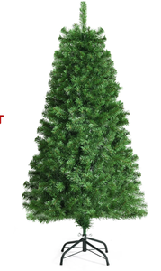 lot 131 image: Costway CM23731US 5ft Pre-lit Fiber Optic PVC Artificial Christmas Tree w 449 Branch Tips (Lights Dont Work)