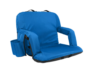 lot 207 image: Cascade Mountain Tech 22 Wide Reclining Stadium Seat - with Pocket - Royal Blue