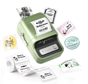 lot 230 image: NIIMBOT B21 Label Maker Machine, 2 inches Barcode Label Printer Wireless Thermal Sticker Printer, 50x30mm Label-230Pcs (Green)