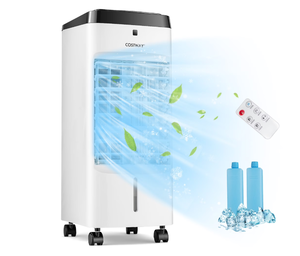 lot 313 image: Costway 4-in-1 Evaporative Air Cooler w Fan & Humidifier Remote Control Ice Packs