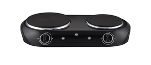 lot 418 image: Mainstays Double Burner, 1800 W, Black Electric Cooktop, 1 Each, Assembled Product