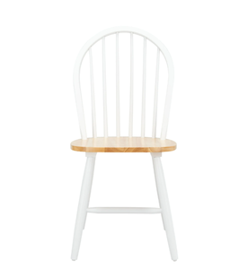 lot 425 image: LOT OF 2 SAFAVIEH Camden Spindle Back Dining Chair, WhiteNatural