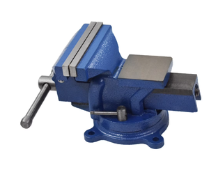 lot 434 image: Findmall 6 in. Steel Workshop Bench Vise Blue Swivel Base