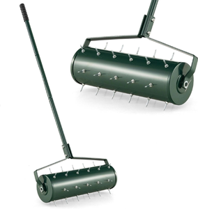 lot 458 image: 21 inch Manual Lawn Aerator Heavy Duty Grass Tool Green