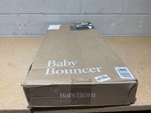 lot 20 image: BabyBjrn Bouncer Balance Soft, Dark Gray, WovenJersey, Tri-Fabric  2-in-1 Adjustable Baby Bouncer Seat and Toddler Chair, Newborn to Toddler (8-29 lbs), 4 Positions, Lightweight & Portable