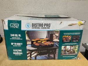 lot 255 image: Charbroil Bistro Pro Electric Grill  Charcoal Mode