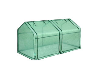 lot 268 image: Quictent 71x36x36 Portable Mini Cloche Greenhouse w Elevated Bottom, Roll-up Zippered Window Waterproof UV-Resistant Hot House for Indoor Outdoor (Green)