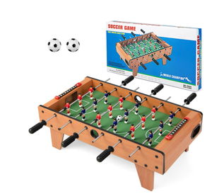 lot 286 image: GYMAX Foosball Table, 27 Table Top Foosball with 2 Footballs, Mini Foosball Table for Kids, Game Room, Family Night, Wooden