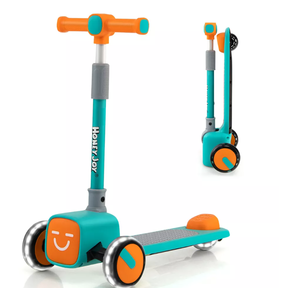 lot 296 image: Honey Joy Kick Scooter 3 Years - Height Adjustable 3 Wheel Scooters - Learn to Steer, Foldable Seat, & No-Slip Deck