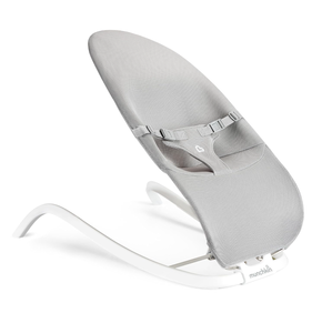 lot 27 image: Munchkin Spring Baby Bouncer and Rocker Seat, 2-in-1 Design, Portable and Lightweight with 3 Recline Positions, Grey