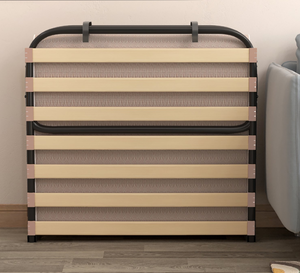 lot 31 image: Costway Folding Bed Metal Guest Sleeper Wood Slats