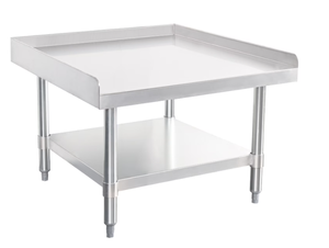 lot 34 image: HARDURA Restaurant Equipment Stainless Steel Equipment Work Stand, with Under Shelf Adjustable Bullet Feet