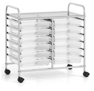 lot 41 image: 12 Drawers Rolling Storage Cart for Home and Office