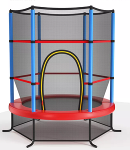 lot 160 image: Costway 55 Kids Trampoline Bouncing Jumping Mat Recreational Trampoline WEnclosure Net