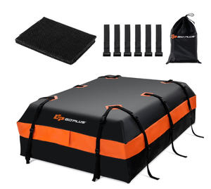 lot 167 image: Goplus 21 Cubic Feet Car Roof Bag Rooftop Cargo Carrier Waterproof Soft Top Luggage Bag