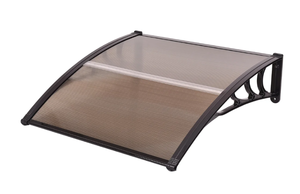 lot 325 image: Costway 40x 40 Window Awning Door Canopy Outdoor Front Door dark brown