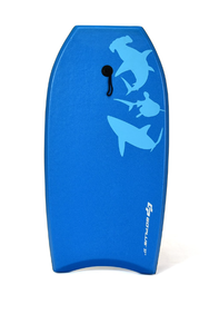 lot 333 image: Goplus 37 Lightweight Super Bodyboard Surfing WLeash EPS Core Boarding Blue Shark
