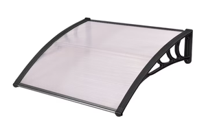 lot 339 image: Costway 40-in Wide x 40-in Projection x 11-in Height Metal White Solid Fixed Patio Awning, White