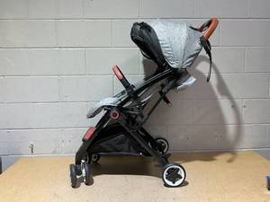 lot 44 image: HONEY JOY Travel Stroller, One-Hand Quick Fold Lightweight Umbrella Stroller for Airplane, Wrist Wrap & Net, Multi-Position Recline, Overhead Friendly Compact Stroller for Newborn and Toddler(Gray)