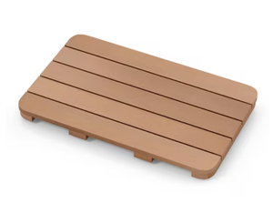 lot 247 image: 21.5 in. x 13.5 in. Brown HIPS Rectangular Bathmat with Non-Slip Foot Pads