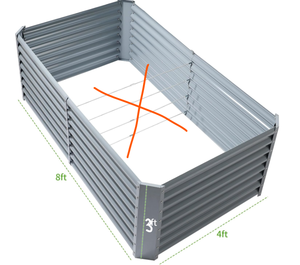 lot 249 image: Land Guard 843ft Galvanized Raised Garden Bed, Planter Boxes Outdoor, Raised Garden Beds Outdoor for Vegetables, Flowers, Herbs, 479 Gallons, Modern Gray