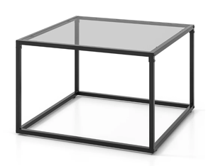 lot 355 image: 27.5 Inch Home Square Tea Table with Heavy-duty Metal Frame-Gray