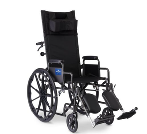 lot 33 image: Medline Guardian Reclining Wheelchair DL Arm 20in Seat 1Ct