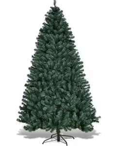 lot 74 image: 7 ft. Pre-Lit PVC Hinged Artificial Christmas Tree with 300 LED Lights