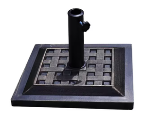 lot 174 image: Clihome 30 lbs. 17.5 in. Heavy-Duty Square Patio Umbrella Base Stand in Bronze with Steel Upright and Resin Base