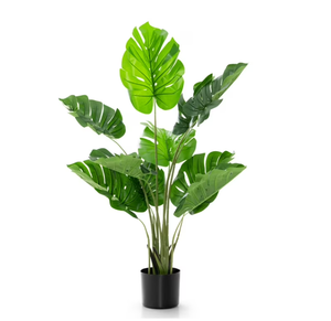 lot 178 image: Costway 4ft Artificial Monstera Deliciosa Plant