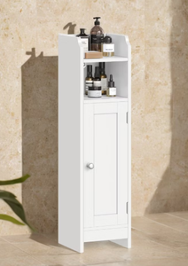 lot 488 image: Small Bathroom Floor Cabinet with Adjustable Shelves
