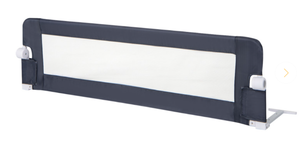 lot 295 image: 60-Inch Foldable Bed Rail Swing Down Baby Bed Guard Rail with Adjustable Safety Strap