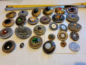 lot 68 image: Sparkling Antique Jeweled Button Collection