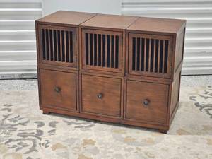 lot 25 image: Asian Influence Vented Storage Chest Pair