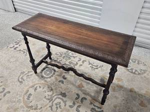 lot 11 image: English Victorian Antique Consol Table from Tell City Furniture