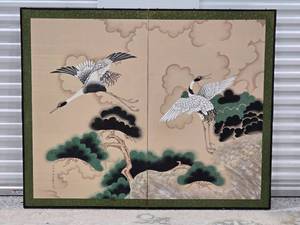 lot 19 image: Breathtaking  Japanese Fine Art Screen  - Wei Jiang - In the Early Spring of the Year, Ren Xu
