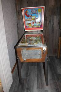 lot A-1 image: Gottlieb Flipper Clown Pinball Machine Vintage Arcade Game
