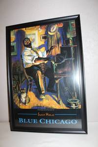 lot 8 image: Framed Jazz Print Sweet Home Blue Chicago 27x39 Inch