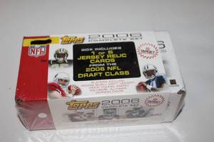lot 24 image: Unopened 2006 Topps NFL Football Cards Complete Set with Jersey Relic Card Target Exclusive